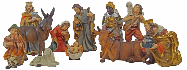 Preview: Wunderschöne Krippenfiguren 12-tlg., ca. 15 cm, K 077